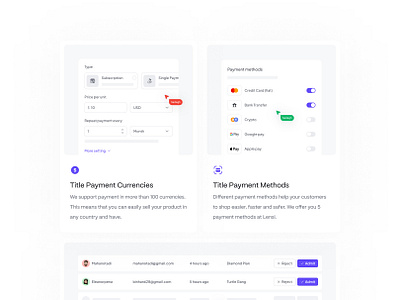 Feature cards card card design dashboard design feature feature cards landing lazy marketing minimal motion payment saas ui ui design web