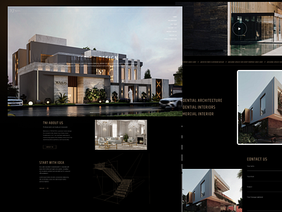 Interior Design Construction Company Website app design graphic design ui ux