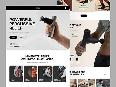 Massage Gun- E-commerce website commerce design e commerce ecommerce landing page layout product ui ux webdesign website