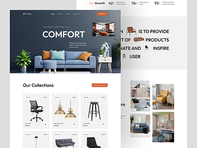 Comfort Furniture Landing page furniture furniture landig page furniture store page shop shop store website