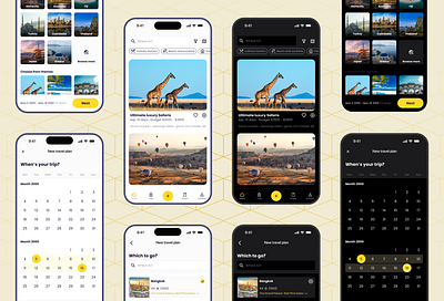 Mobile app for travel product app design design method mobile app personas ui user jounery ux wireframe