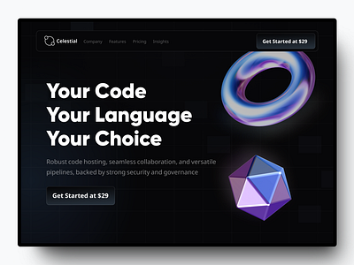 Celestial Hosting app branding design illustration landing page ui ux