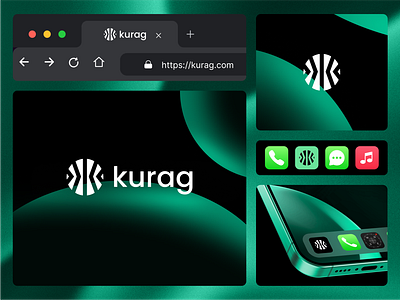 Kurag- crypto currency logo ai block blockchain branding crypto finance fintech geometric identity k kurag logo logo designer minimal logo modern logo symbol transparency w3 web3 web3 ogo