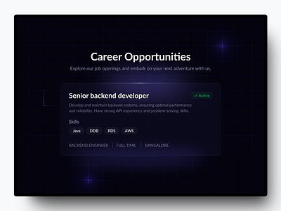 Career Page app branding design graphic design illustration landing page logo ui ux vector