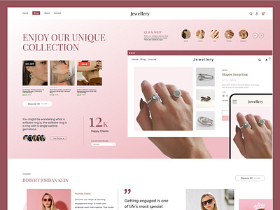 Jewelry Landing Page by Saikat Kumar for Unflip on Dribbble