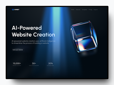 ORBIT - Website Creator app branding design illustration landing page