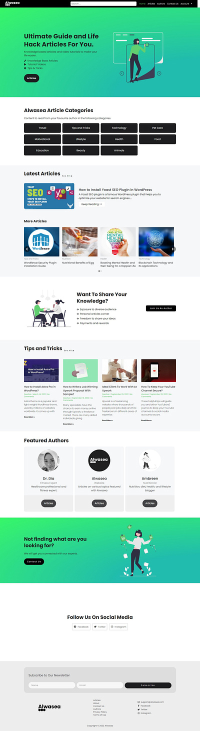 Blog Website Landing Page blincks blincks agency blog website blog website landing page design elementor elementor website ui ux web design web design agency web development website design website template wordpress wordpress website