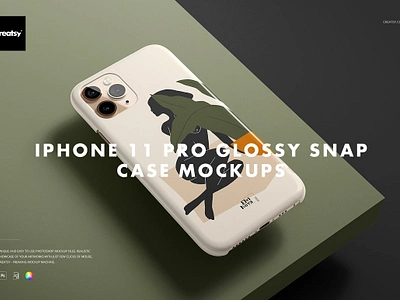 iPhone 11 Pro Glossy Case Mockup Set creatsy custom customizable design etsy personalized print printable printed printing shop sublimated sublimation template