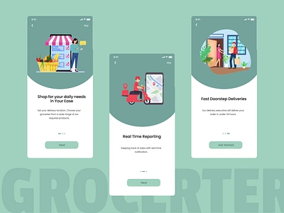 Groceriteria- A Grocery App Design animation graphic design ui