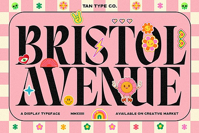 TAN - BRISTOL AVENUE bold type display font display type tan bristol avenue y2k y2k typeface