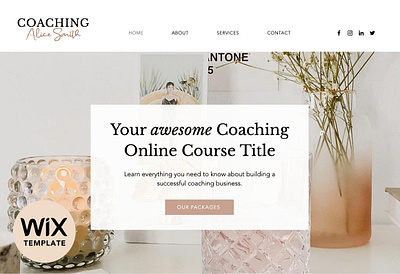 Coaching Sales Page Template for Wix coach template coaching template landing page template sales page website website design website template wix template wix theme wix website wix website template