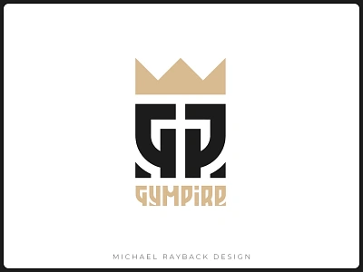 Gympire Logo branding crown design empire gym king logo man minimal minimalistic sport strong