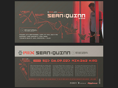 Sean Quinn Flyer for MixAM 3d digital design flyer design graphic design photoshop typography