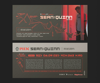 Sean Quinn Flyer for MixAM 3d digital design flyer design graphic design photoshop typography