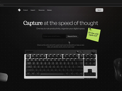 Board Ai - Keyboard landing page dark mode dark mode design dark ui figma animation fima interaction interaction keyboard keyboard design keyboard uiux landing animation noise texture web animation web interaction