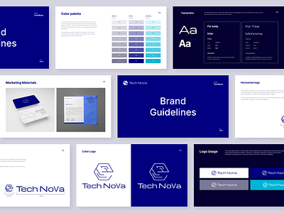 Tech Nova – Logo and Brand Book Design branding design graphic design logo typography vector