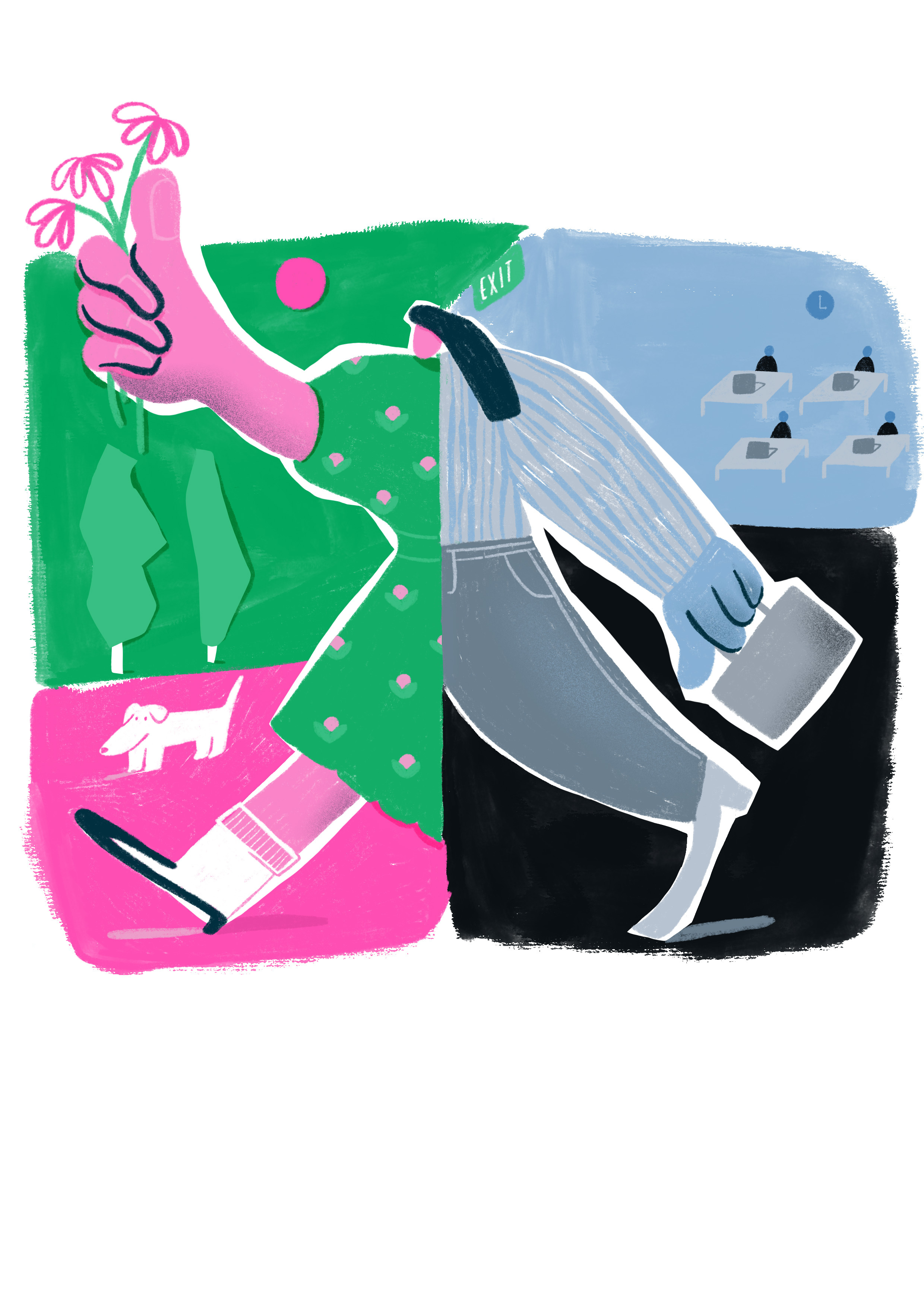 Soft Life Editorial Illustration editorial illustration quit soft life the guardian