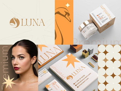 Luna - Cream Beauty Product Brand Guideline beauty brand guide beauty product brand guide brand guideline brand logo branding cream brand guide cream product guideline luna