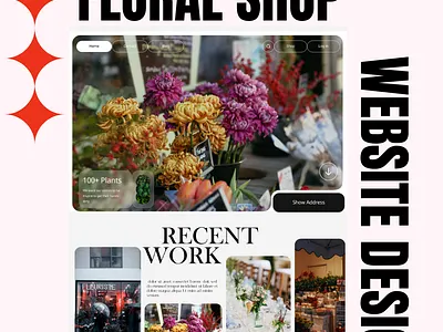 floral shop website design graphic design motion graphics ui web design