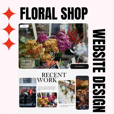 floral shop website design graphic design motion graphics ui web design