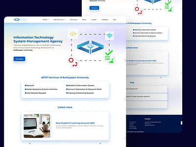 IT Department Website | Full-Stack Development branding clean design design figma full stack development landing page laravel ui ui kit uiux web design web development