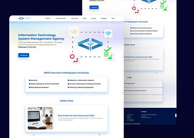 IT Department Website | Full-Stack Development branding clean design design figma full stack development landing page laravel ui ui kit uiux web design web development