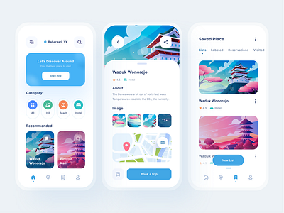 Booking app agency animation branding graphic design logo ui