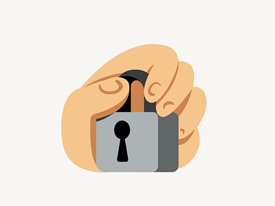 Secure Lock Illustration branding color design flat icon illustration internet key lock password security ui vector