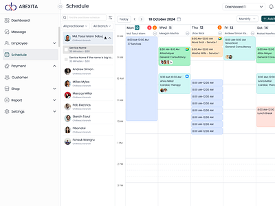 Schedule Dashboard agency branding dashboard graphic design schedule dashboard ui ux