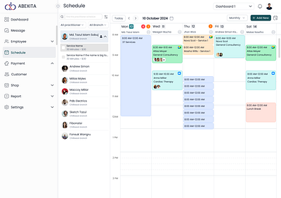 Schedule Dashboard agency branding dashboard graphic design schedule dashboard ui ux