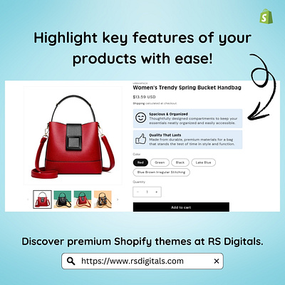 Highlight Key Features of Your Products on Shopify high converting theme shopify shopify design shopify premium theme shopify store shopify theme uiux