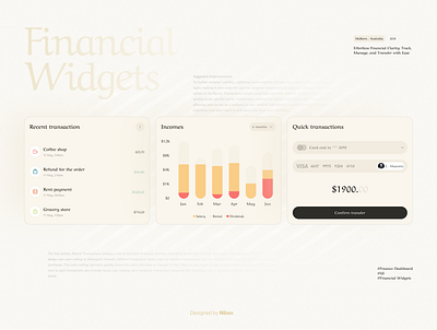 Financial Widgets 🍪 caramel classy component component style crypto figma fin finance finantioal fintech modern nude nude color product product design shique trendy ui uiux ux