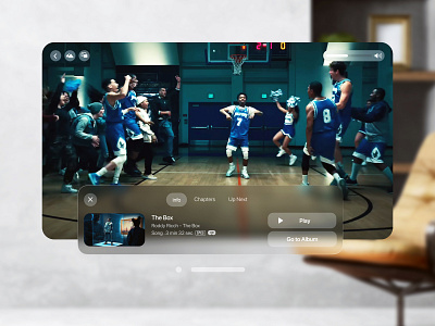 Video Player - Apple Spatial UI Vision Pro design strategy product design product designer productstrategy spatial ui ui uiux user experience ux ux design ux designer ux strategy virtual reality vision pro visual design
