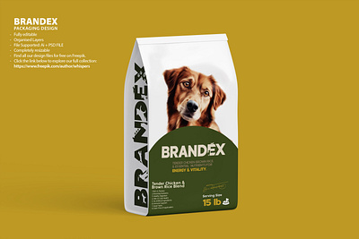 Pet Food Packaging Design Template - EPS Format animal care