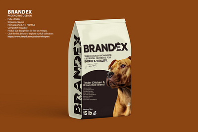 Pet Food Packaging Design Template - EPS Format animal care