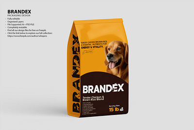 Pet Food Packaging Design Template - EPS Format animal care