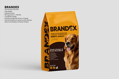 Pet Food Packaging Design Template - EPS Format animal care