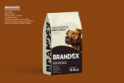 Pet Food Packaging Design Template - EPS Format animal care