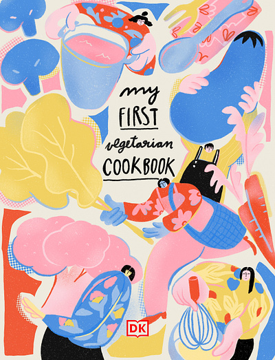 My first Vegetarian Cookbook Illustratrion book child cookbook food illustration kids recipe vegetables vegetarian veggie