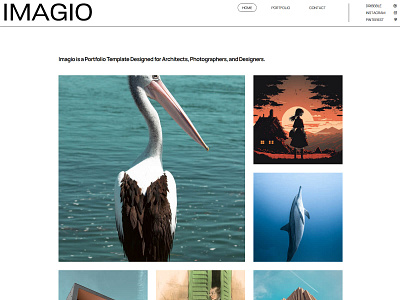 Imagio photography portfolio ui design ux design web design