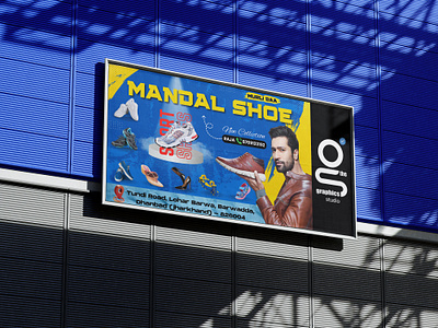 "Walking into Style: Eye-Catching Shoe Store Poster" billboard branding poster somendra paul