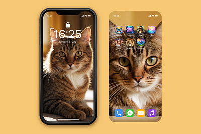 Cat Theme app app icons apps cat design flat icons iphone phone phone design ui ux uxui