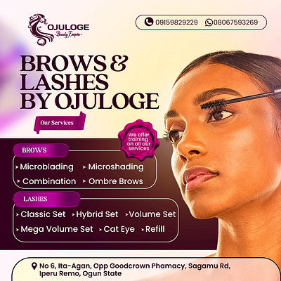 Social media poster for Ojuloge Beauty branding design graphic design jobs logo social media