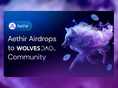 Airdrop to Wolves Dao_Community abstract aethir airdrop airdrop ui ux animal branding community crypto cryptocurrency currency dao dao platform graphic design landing page modern site ui ui design ux website wolves