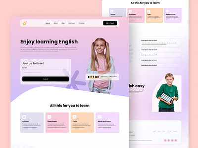 A Fun-Education Website for Kids 🎈 app kids ui ux website