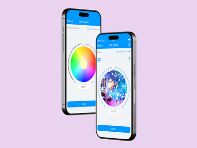 LED Spectrum app – Managing Smart Bulbs ios ui design mobile design ui uiux