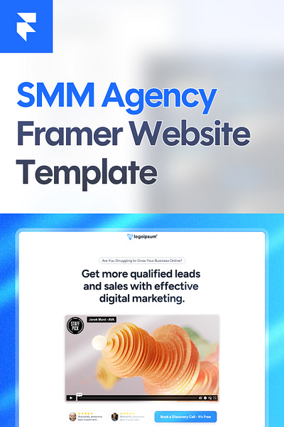 SMMAgency - Framer template for SMM Agency landing page agency framer template framer framer template smm agency website smma agency website template smma landing page