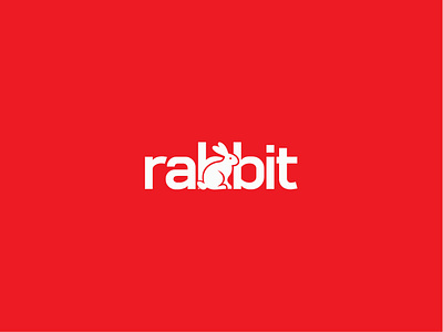 Rabbit Logo Design animallogo boldred brandidentity branding creativetypography graphic design graphicdesign logo logodesign minimalistdesign motion graphics negativespace playfullogo rabbitlogo