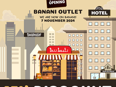 Outlet Opening Concept Illustration app branding design graphic design illustration logo typography ui ux vector