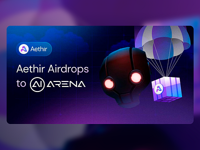 Exclusive Airdrop to AI Arena 3d icon aethir ai arena ai integration airdrop blockchain crypto crypto community date science digital transformation finance tech futuristic design metaverse nft tech innovation technology ui design ux design virtual reality web3